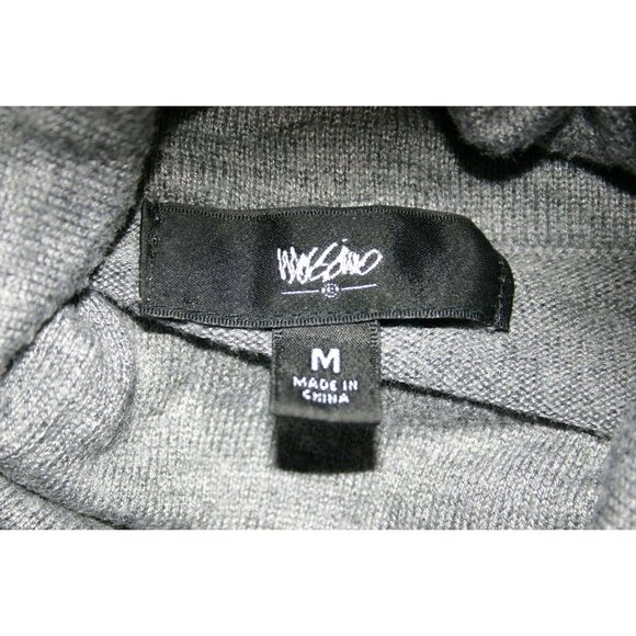 Mossimo Womens Turtleneck Sweater Gray Long Sleeve Rolled Cuffs Size Medium - Picture 5 of 5